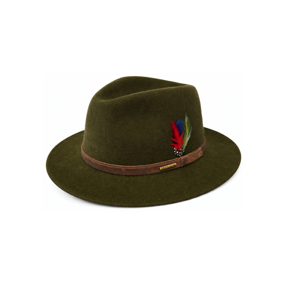Ashton Woolfelt Khaki Hat - Stetson