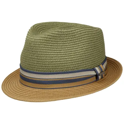 Trilby Hat Scriba Toyo Khaki & Beige UPF 40+ - Stetson | Chapellerie Traclet - ref 23218