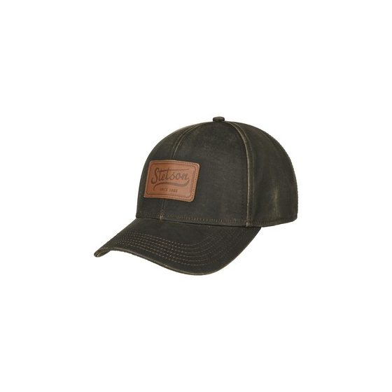 Vintage Brown Leather Patch Baseball Cap - Stetson