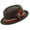 Elio Taupe Felt Porkpie Hat - Traclet Reference: 23256| Chapellerie Traclet