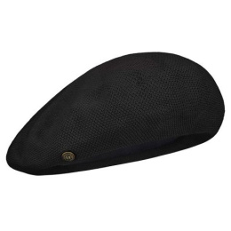 Maxi Plumes Black Cotton Beret - Laulhère
