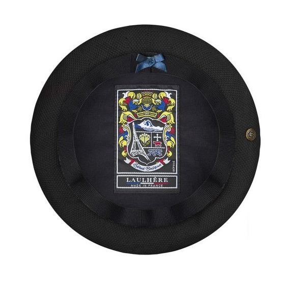 Béret Maxi Plumes Noir Coton - Laulhère