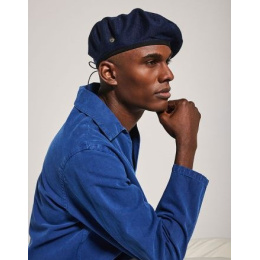 Mistral Navy Cotton & Linen Beret - Héritage by Laulhère