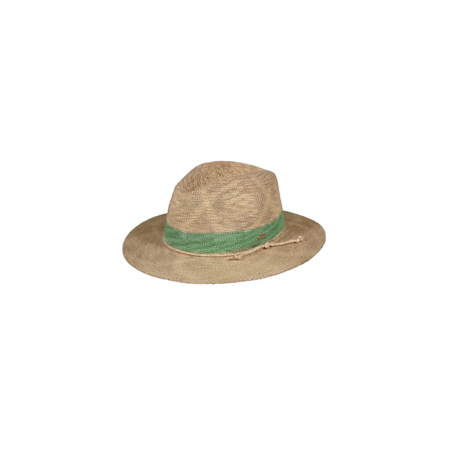 Chapeau Fedora Ponui Beige Pailleté & Céladon - Barts réf 23288 - chapellerie Traclet r