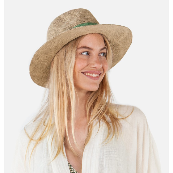 Fedora Hat Ponui Beige Glitter & Celadon - Barts
