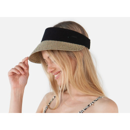 Vesder Linen Black & Beige Visor - Barts