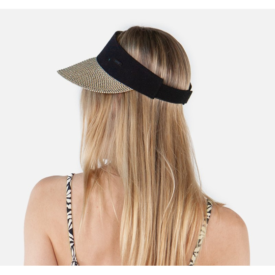 Vesder Linen Black & Beige Visor - Barts