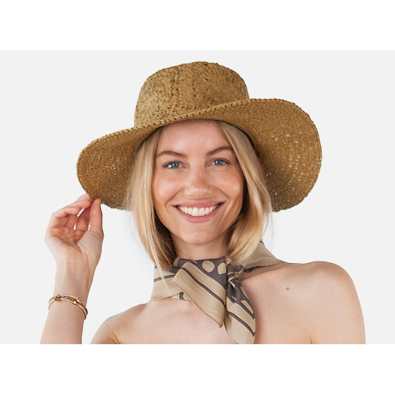 Chapeau Traveller Fainte Paille Papier Marron - Barts