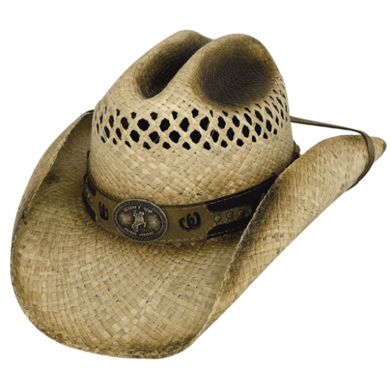 Shut Up And Ride Natural Cowboy Hat - Bullhide