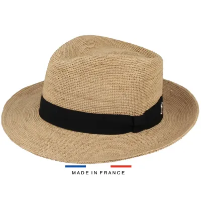 Beige Raphia Traveller Hat - Fléchet | ref: 23254 | Chapellerie Traclet
