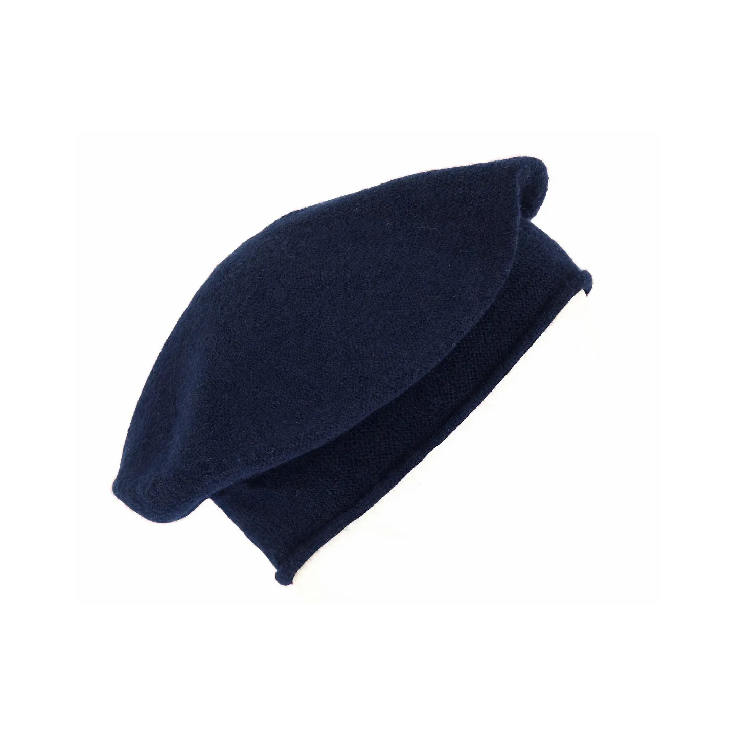 Beret Roll Up Cashmere Navy - Traclet Reference: 23301| Chapellerie Traclet