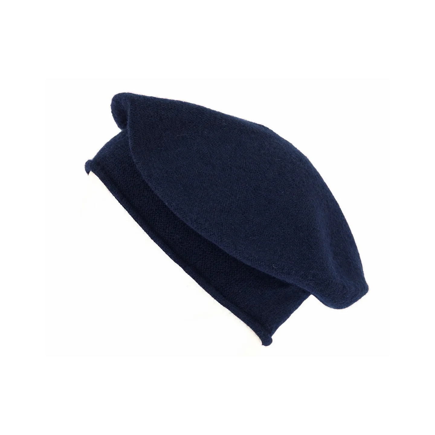 Beret Roll Up Cashmere Navy - Traclet Reference: 23301| Chapellerie Traclet