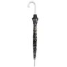 Parapluie Cloche Transparent Léopard Noir - Isotoner   réf 23305 chapellerie traclet