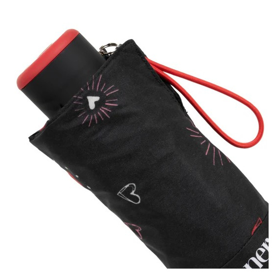Parapluie Mini Ultra Slim Coeur Rouge - Isotoner