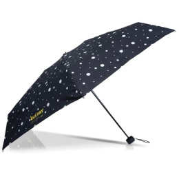 Parapluie Mini Ultra Slim Pois Noir & jaune - Isotoner