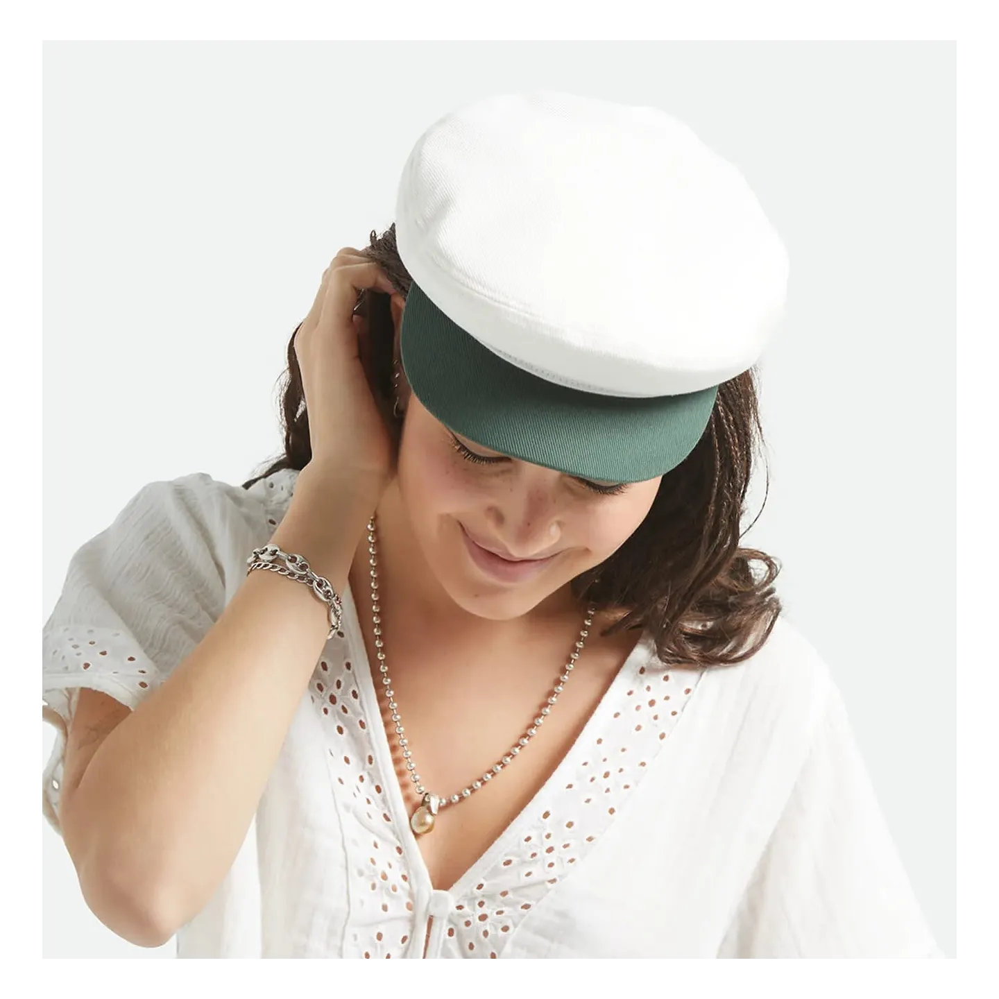 Casquette Marin Fiddler Blanche Coton - Brixton réf 23313 - cHAPELLERIE TRACLET