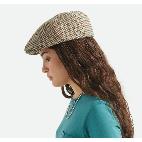 Brood Newsboy Houndstooth Beige Cap - Brixton