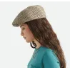 Brood Newsboy Houndstooth Beige Cap - Brixton Reference: 23314| Chapellerie Traclet