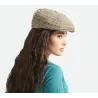 Casquette Brood  Newsboy Pied-De-Poule Beige - Brixton Reference : 23314| Chapellerie Traclet