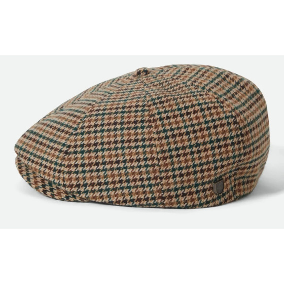 Casquette Brood Newsboy Pied-De-Poule Beige - Brixton