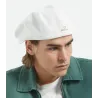 White Cotton Barrel Flat Cap - Brixton Reference: 23315| Chapellerie Traclet