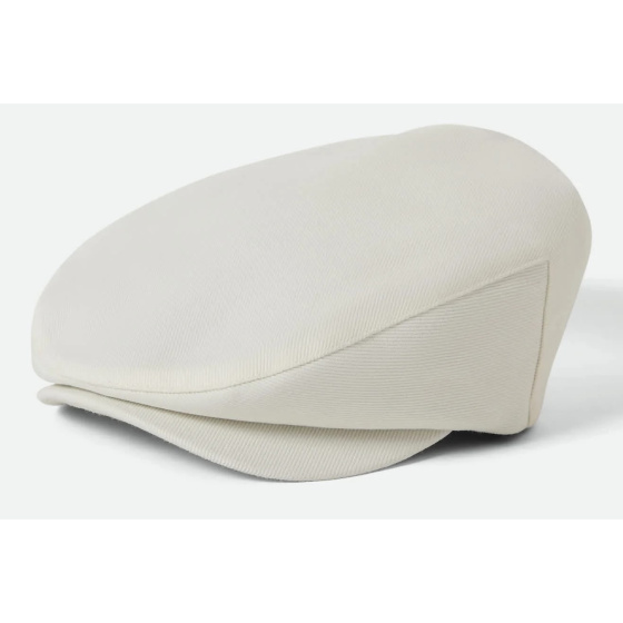 Casquette Plate Barrel Blanche Coton - Brixton