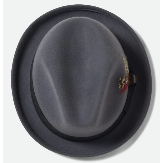 Trilby Hat Gain Anthracite Felt - Brixton