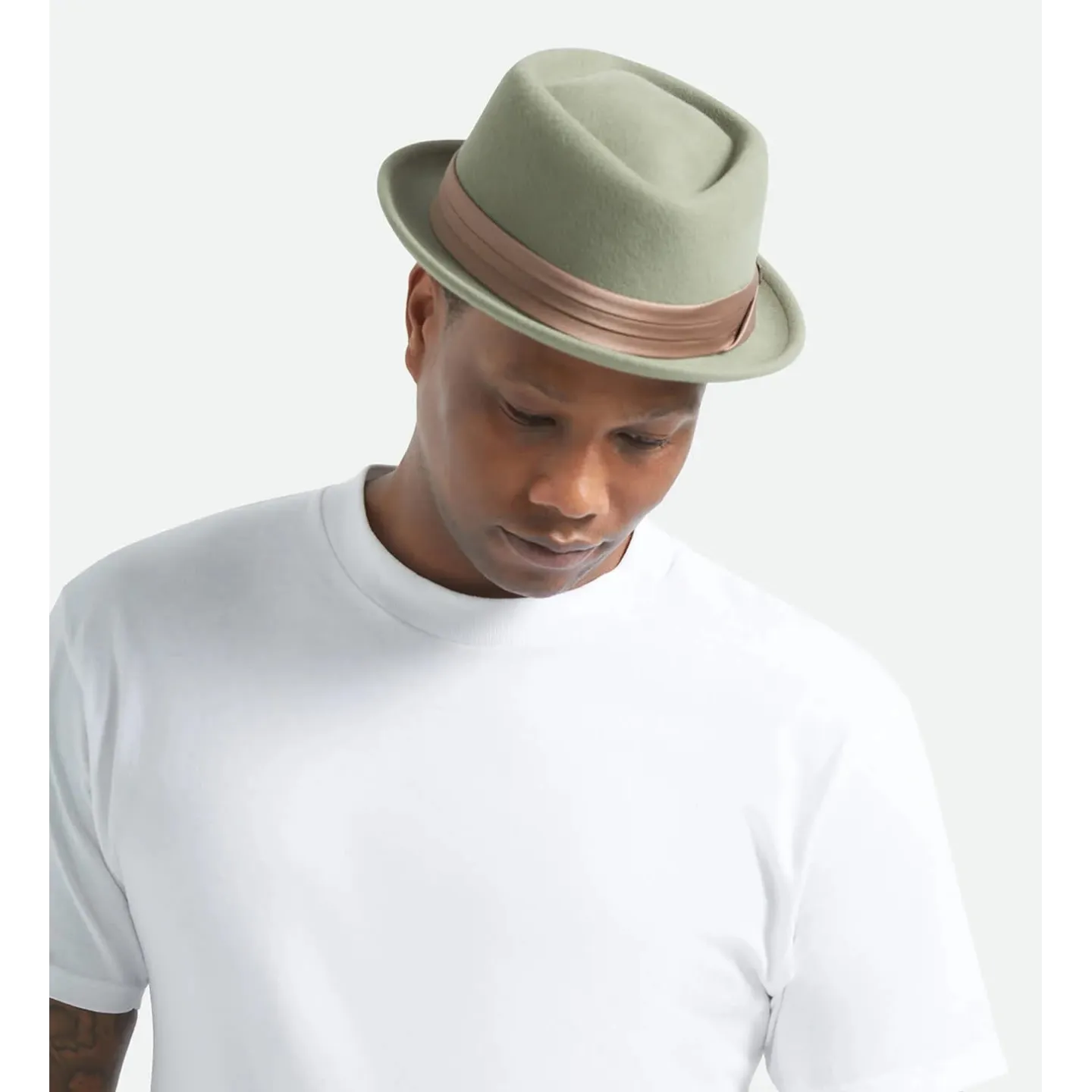 Chapeau Pork Pie Stout Olive - Brixton Reference : 23317| Chapellerie Traclet