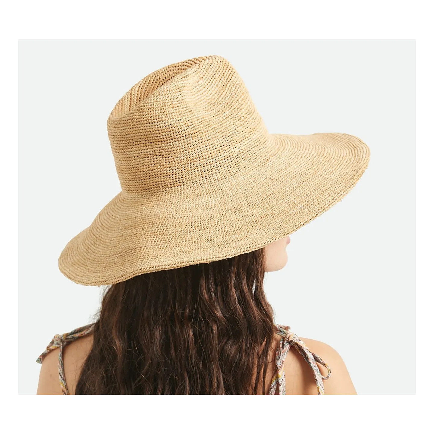 Capeline Larges Bords Helena Paille Naturelle - Brixton  Reference : 23320| Chapellerie Traclet