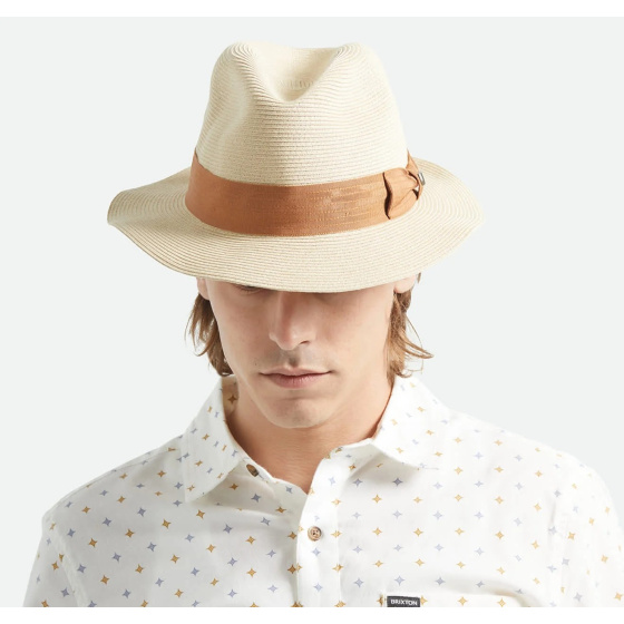Fedora Roma Paper Straw Hat UPF 40+ - Brixton