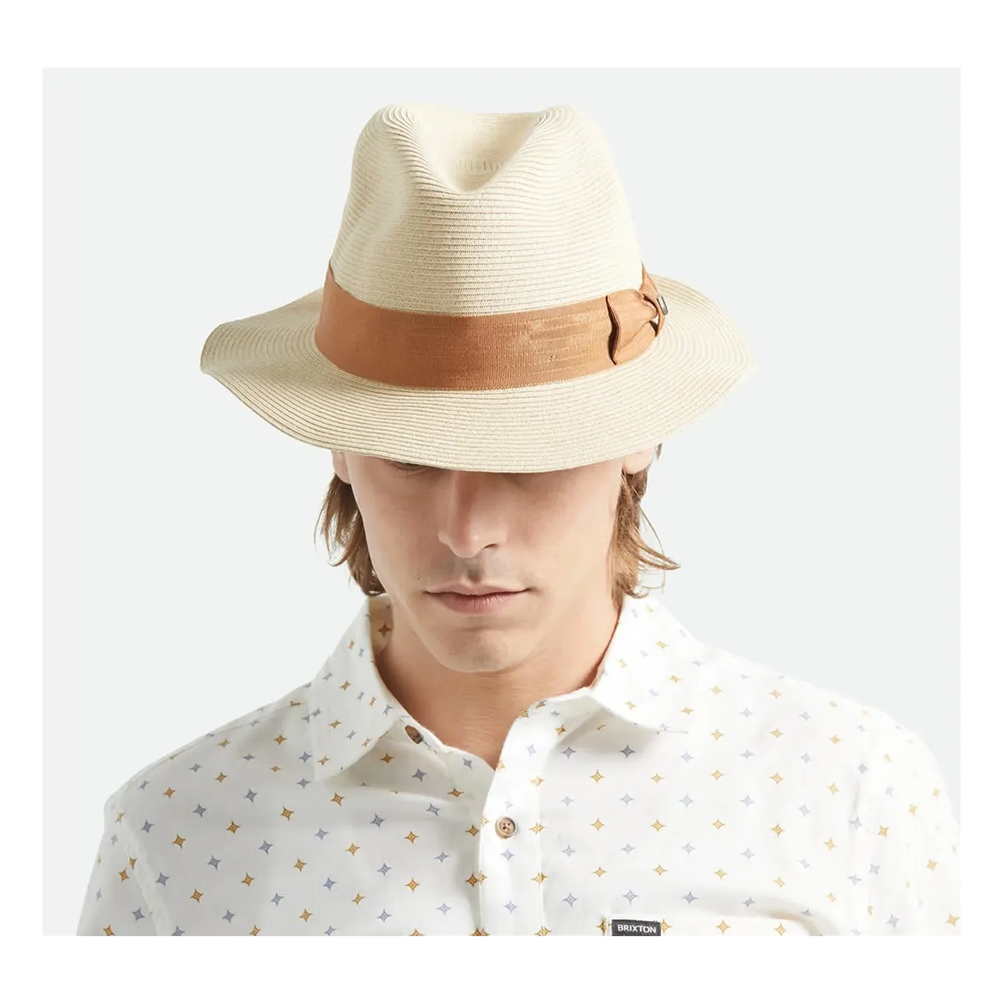 Chapeau Fedora Roma Paille Papier UPF 40+ - Brixton Reference : 23324| Chapellerie Traclet