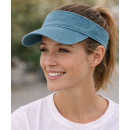 Casquette visière Calvia Coton Turquoise - Traclet