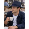Chapeau Fedora Matanzas  Paille Papier Marine - Traclet