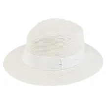 Chapeau Fedora Matanzas  Paille Papier Blanc - Traclet  Reference : 23340 | Chapellerie Traclet