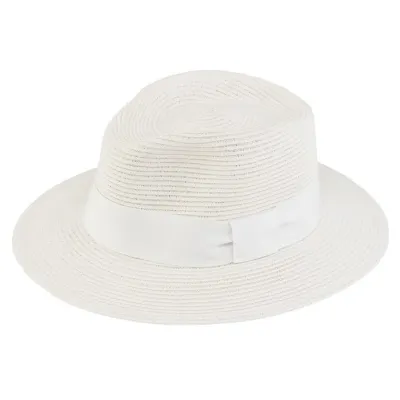 Chapeau Fedora Matanzas  Paille Papier Blanc - Traclet  Reference : 23340 | Chapellerie Traclet
