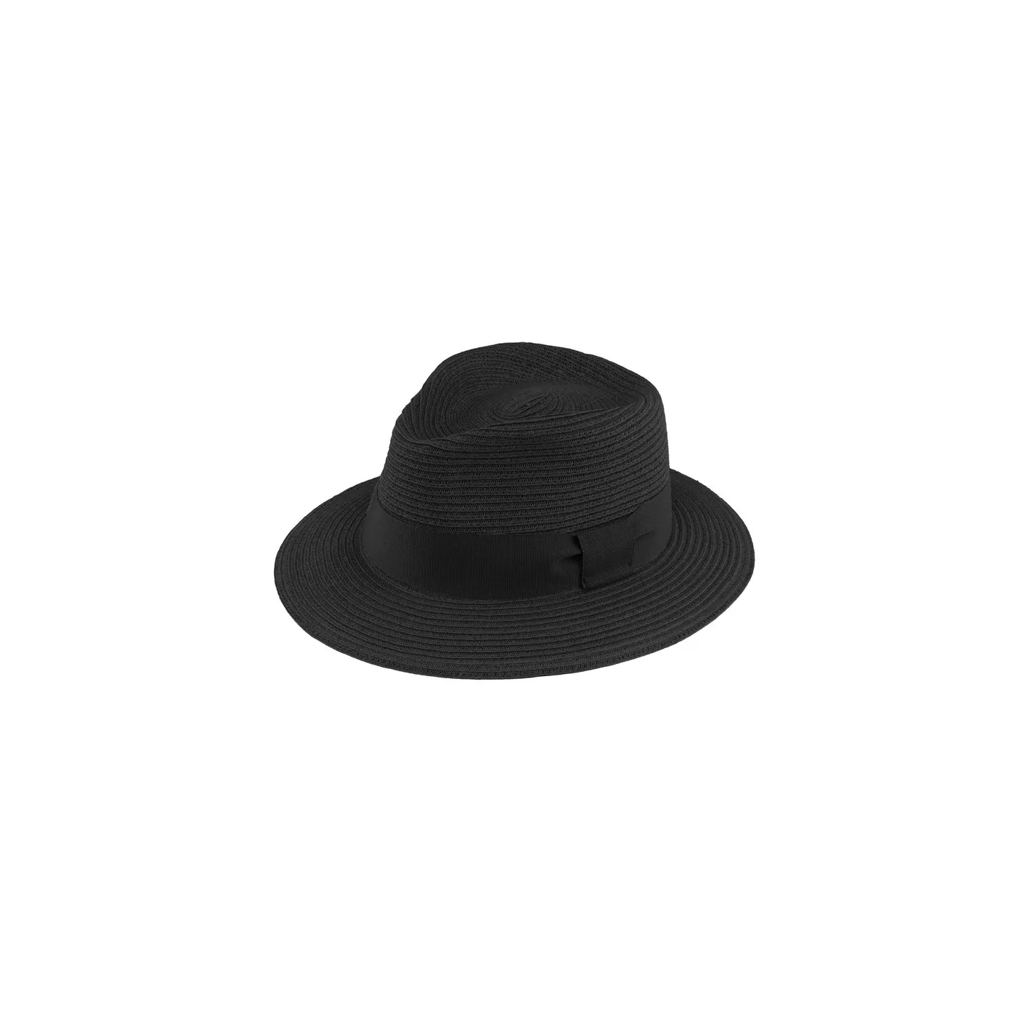 Chapeau Fedora Matanzas Paille Papier Noir - Traclet