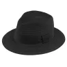 Fedora Hat Matanzas  Black Paper Straw - Traclet  Reference : 23341| Chapellerie Traclet