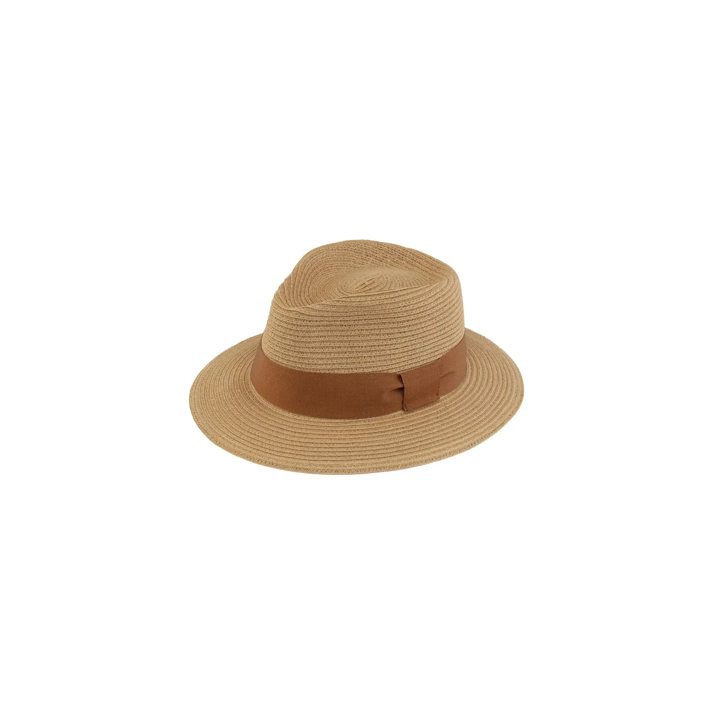 Chapeau Fedora Matanzas Paille Papier Camel - Traclet