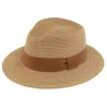 Fedora Hat Matanzas  Camel Paper Straw - Traclet  Reference : 23342| Chapellerie Traclet