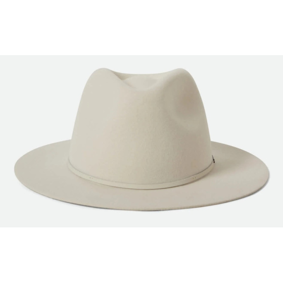 Chapeau Traveller Wesley Feutre Laine Blanc Cassé - Brixton