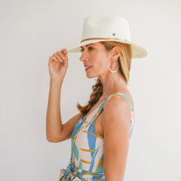 Cabana Fedora Sun Hat Ivory UPF 50+ - House Of Ord