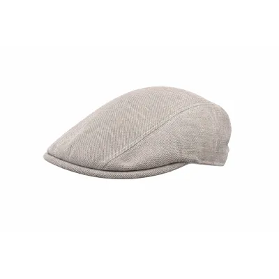 Flat Beige Linen Cap UPF 40+ - City Sport  | Ref: 23243| Chapellerie Traclet.