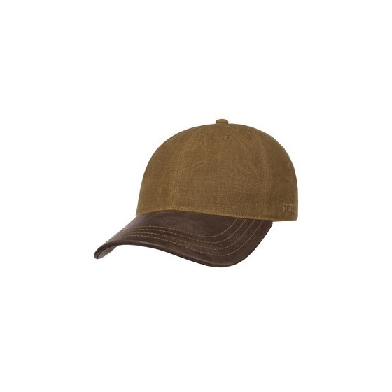 Casquette Baseball Heritage Coton & Cuir Marron - Stetson