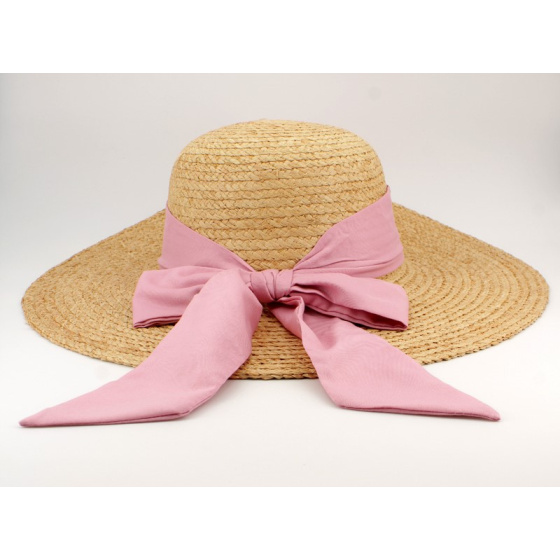 Capeline Alessia Wide Brim Natural Raffia - Traclet