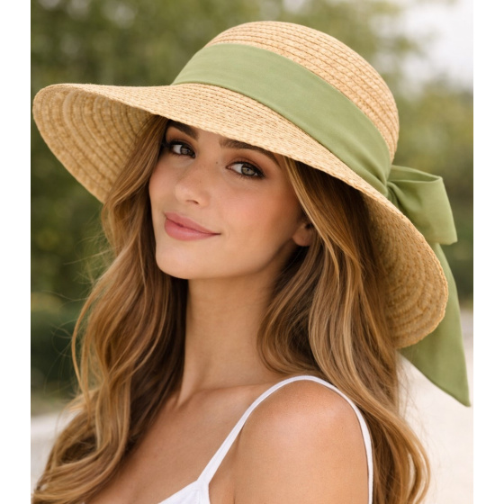 Capeline Alessia Wide Brim Natural Raffia - Traclet