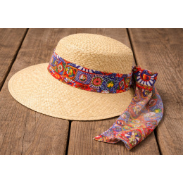 copy of Bertola Natural Straw Large Visor Cap - Traclet