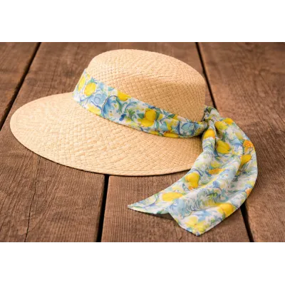 Casquette Grande Visière Marta Paille Naturelle  - Traclet