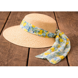 Casquette Grande Visière Marta Paille Naturelle  - Traclet