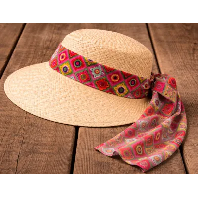 Casquette Grande Visière Bettina Paille Naturelle - Traclet