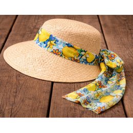 Large Brim Cap Pedra Paper Straw - Traclet